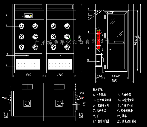 無塵車間風淋室方案圖